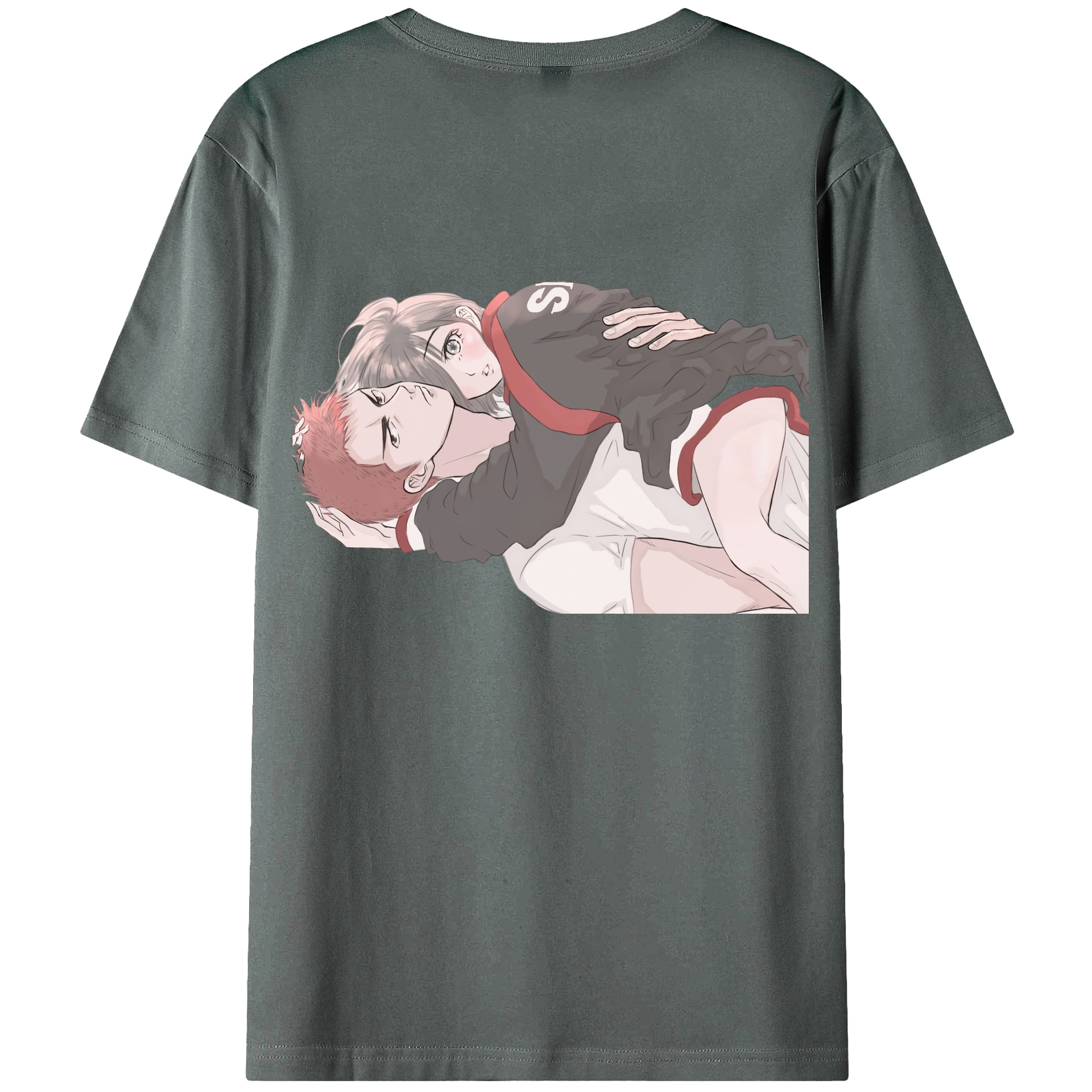 （画像用） SLAM DUNK／スラムダンク 綿100％ メンズ半袖Tシャツ（バックプリント） 通気性